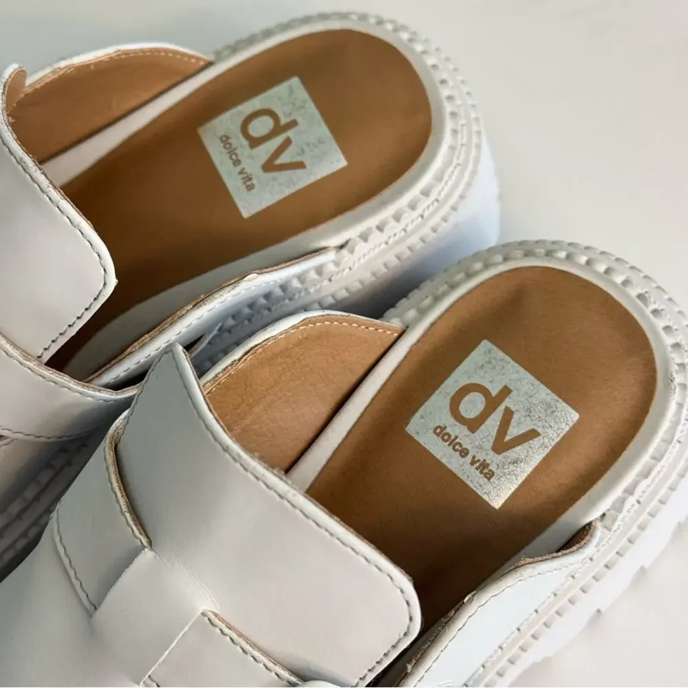 Dolce Vita DV By Kids Kobra‎ Size 13 Light Gray Chunky Lug Sole Mule Slip-On